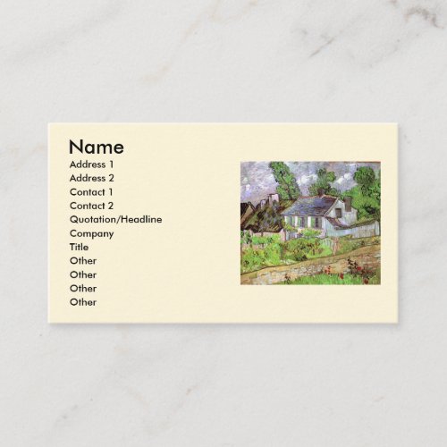 Houses in Auvers by Vincent van Gogh Business Card