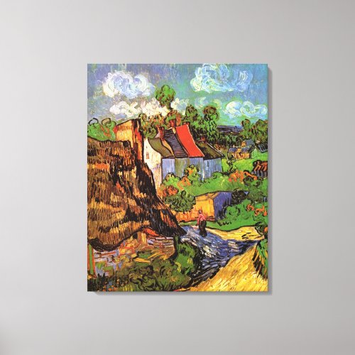 Houses in Auvers by Vincent van Gogh Canvas Print