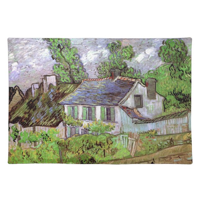 Houses in Auvers by Vincent van Gogh Cloth Placemat (Front)