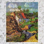 Houses in Auvers by Vincent van Gogh Jigsaw Puzzle<br><div class="desc">Houses in Auvers by Vincent van Gogh is a vintage fine art post impressionism architectural painting featuring country cottages with thatched roofs and a road leading into the town of Auvers, France. About the artist: Vincent Willem van Gogh was a Post Impressionist painter whose work was most notable for its...</div>