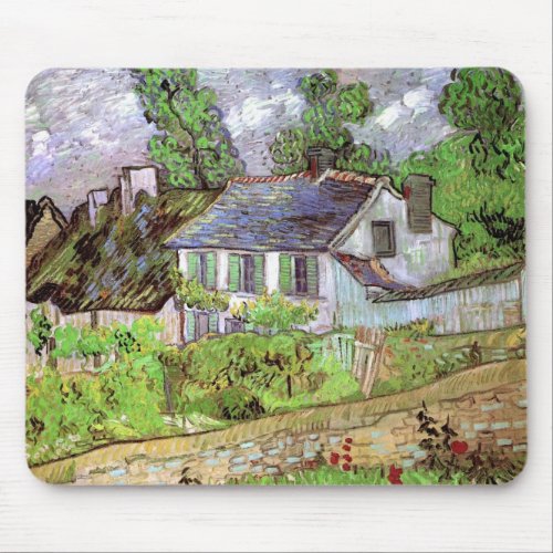 Houses in Auvers by Vincent van Gogh Mouse Pad