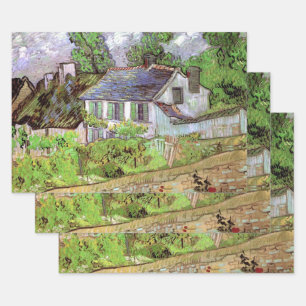 Houses in Auvers by Vincent van Gogh Wrapping Paper Sheets