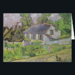 Houses in Auvers - Van Gogh (1890)<br><div class="desc">This design is of Vincent Van Gogh's 1890 painting "Houses in Auvers".  It features a white house with a blue roof,  with other houses nearby,  and several trees.</div>