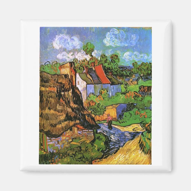 Houses in Auvers Van Gogh Fine Art Magnet (Front)