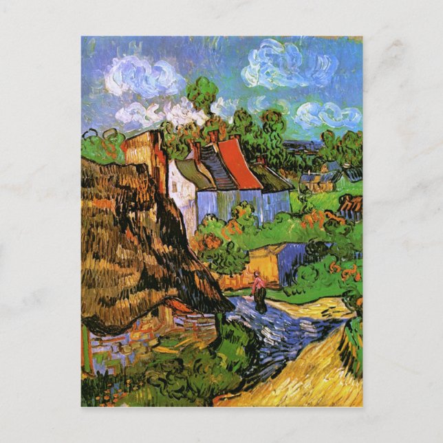 Houses in Auvers Van Gogh Fine Art Postcard (Front)