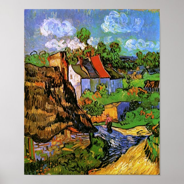 Houses in Auvers Van Gogh Fine Art Poster (Front)