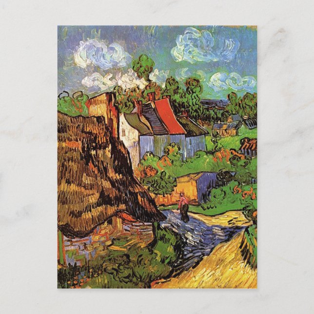 Houses in Auvers, Vincent van Gogh. Village Postcard (Front)