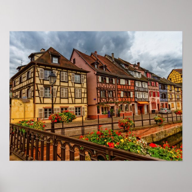Houses in Colmar, Alsace, France Poster (Front)