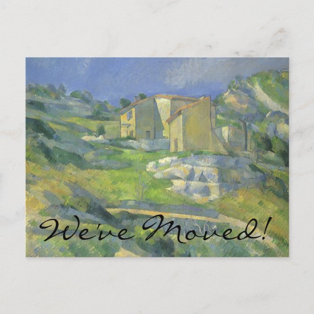 Houses in Provence by Cezanne, Change of Address Announcement Postcard (Front)