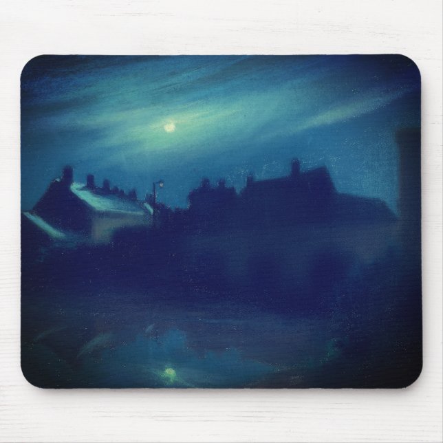 Houses in the Moonlight by Andreas: Mouse Pad (Front)
