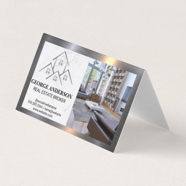 Houses Logo | Home Interior Business Card (Front)