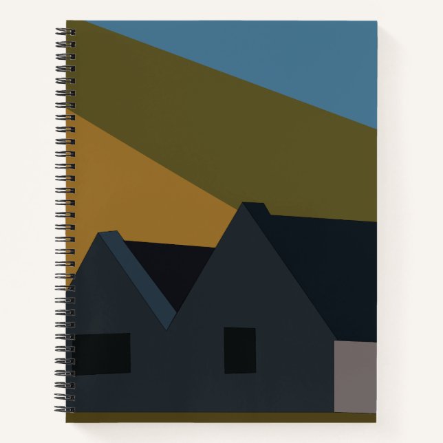 Houses Mountains Nature Notebook (Front)