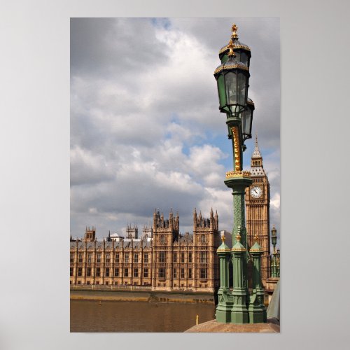Houses of parliament and Big Ben in London poster