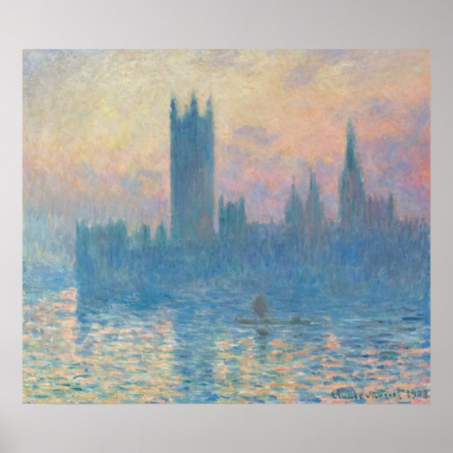 Houses of Parliament - Claude Monet Fine Art Poster (Front)