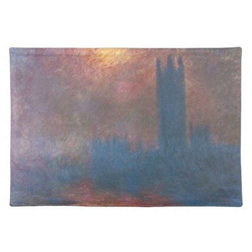 Houses of Parliament London by Claude Monet Cloth Placemat