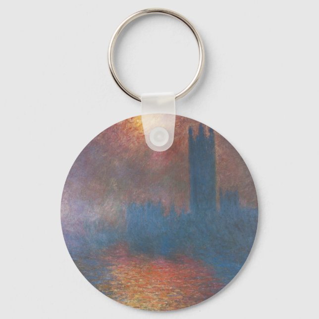 Houses of Parliament, London by Claude Monet Keychain (Front)