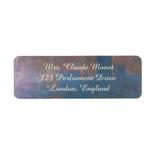 Houses of Parliament, London by Claude Monet Label