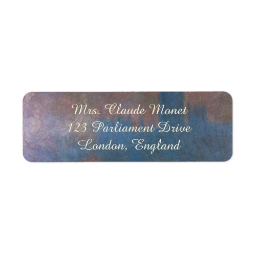 Houses of Parliament London by Claude Monet Label