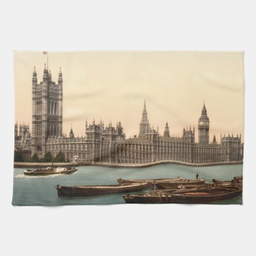 Houses of Parliament London England Kitchen Towel