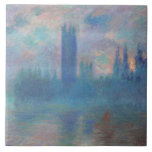 Houses of Parliament (London), Monet Ceramic Tile<br><div class="desc">Oscar-Claude Monet (14 November 1840 – 5 December 1926) was a French painter, a founder of French Impressionist painting and the most consistent and prolific practitioner of the movement's philosophy of expressing one's perceptions before nature, especially as applied to plein air landscape painting. The term ""Impressionism"" is derived from the...</div>