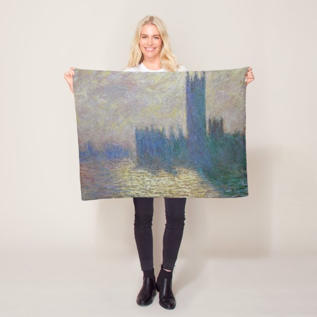 Houses of Parliament (London), Monet Fleece Blanket (In Situ)