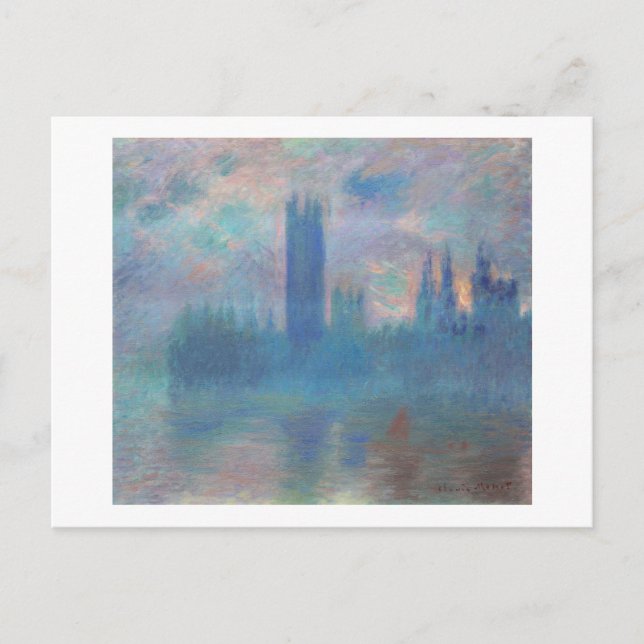 Houses of Parliament (London), Monet Postcard (Front)