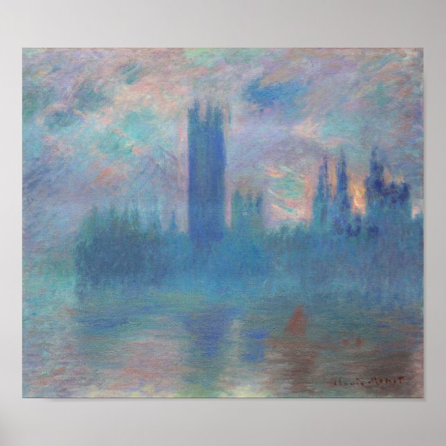Houses of Parliament (London), Monet Poster (Front)