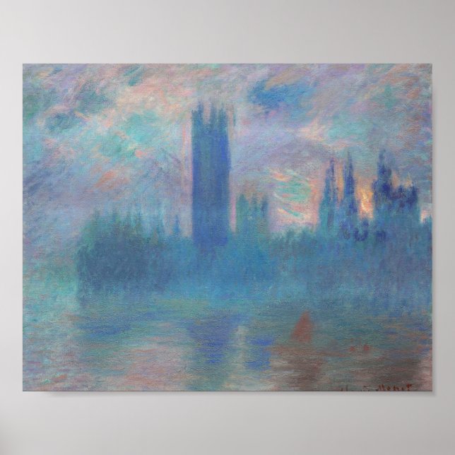 Houses of Parliament (London), Monet Poster (Front)