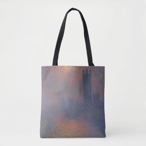 Houses of Parliament London with the Sun Breaki Tote Bag