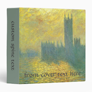 Houses of Parliament, Stormy Sky by Claude Monet 3 Ring Binder