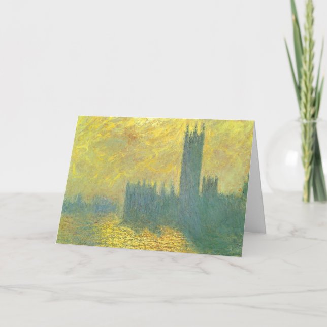 Houses of Parliament, Stormy Sky by Claude Monet Card (Front)