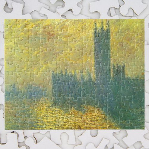 Houses of Parliament Stormy Sky by Claude Monet Jigsaw Puzzle