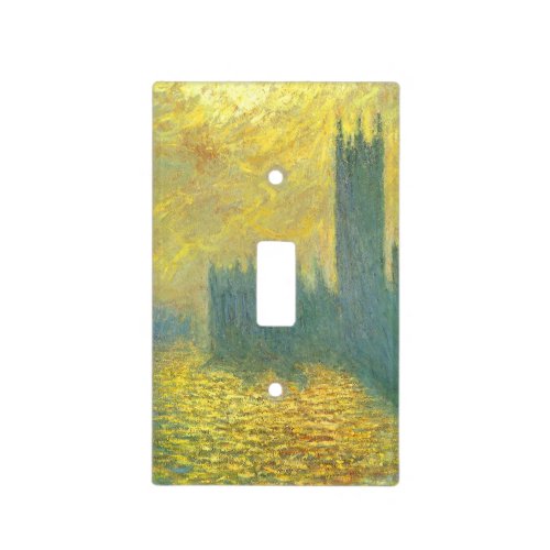 Houses of Parliament Stormy Sky by Claude Monet Light Switch Cover
