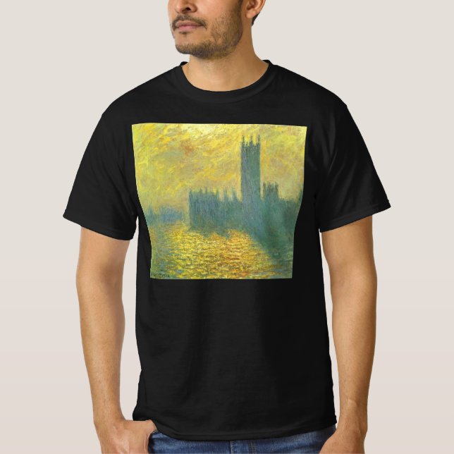 Houses of Parliament, Stormy Sky by Claude Monet T-Shirt (Front)