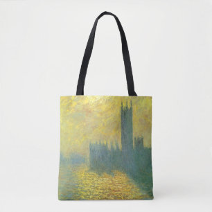 Houses of Parliament, Stormy Sky by Claude Monet Tote Bag