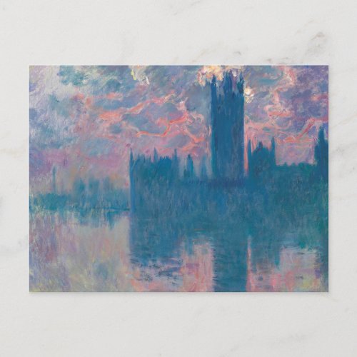 Houses of Parliament Sunset by Claude Monet  Postcard