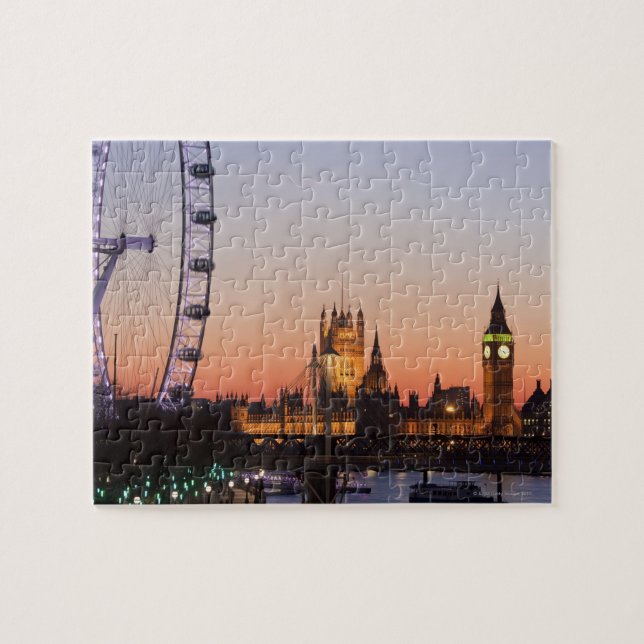 Houses of Parliament & the London Eye Jigsaw Puzzle (Horizontal)