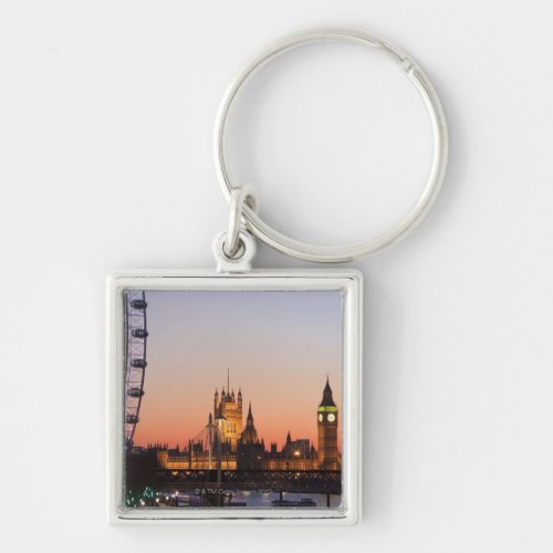 Houses of Parliament  the London Eye Keychain