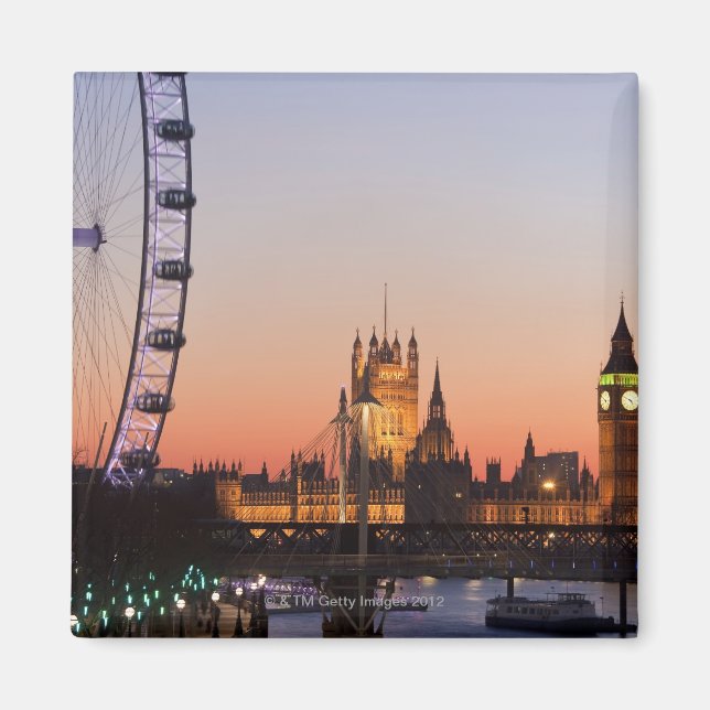 Houses of Parliament & the London Eye Magnet (Front)