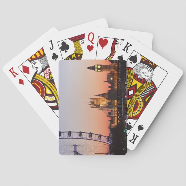 Houses of Parliament & the London Eye Poker Cards (Back)