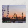 Houses of Parliament & the London Eye Postcard