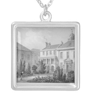 Houses on Surgeons' Square, Edinburgh Silver Plated Necklace