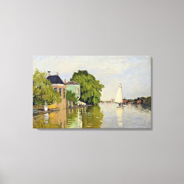 Houses on the Achterzaan - Claude Monet Canvas Print (Front)