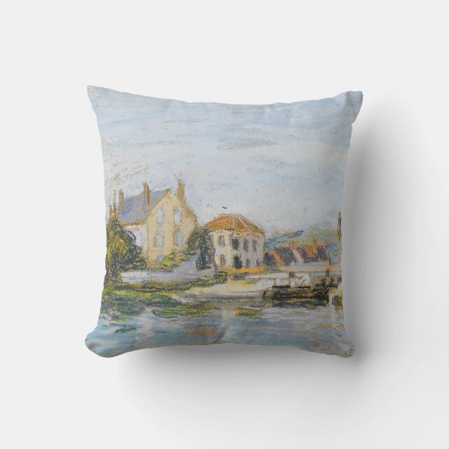 Houses On The Edge Of The Lock Of La Garonne Sisle Throw Pillow (Front)