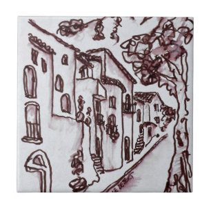 Houses   Saint-Guilhem-Le-Desert, France Ceramic Tile