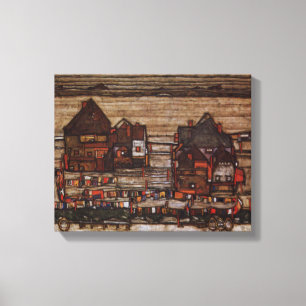 Houses with Laundry by Egon Schiele Canvas Print