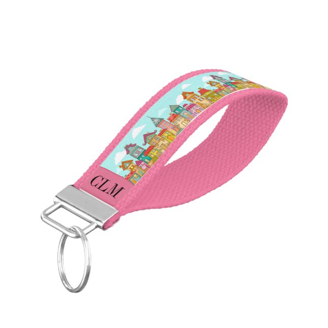 Houses Wrist Key Chain (Angled Down)