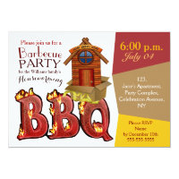 Housewarming barbecue party invitations