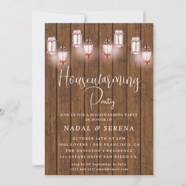 Housewarming BBQ Mason Jar Invitation (Front)