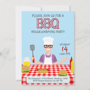 Housewarming BBQ Party Invitation
